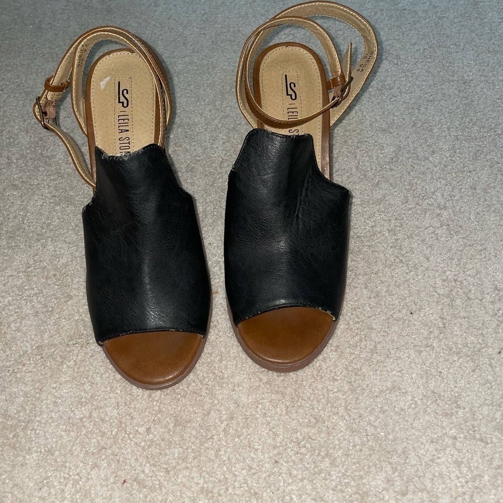 Leila Stone heeled mule shoes 9.5 - Picture 3 of 6